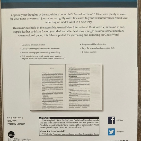 NIV Journal the Word Bible - Picture 2 of 5